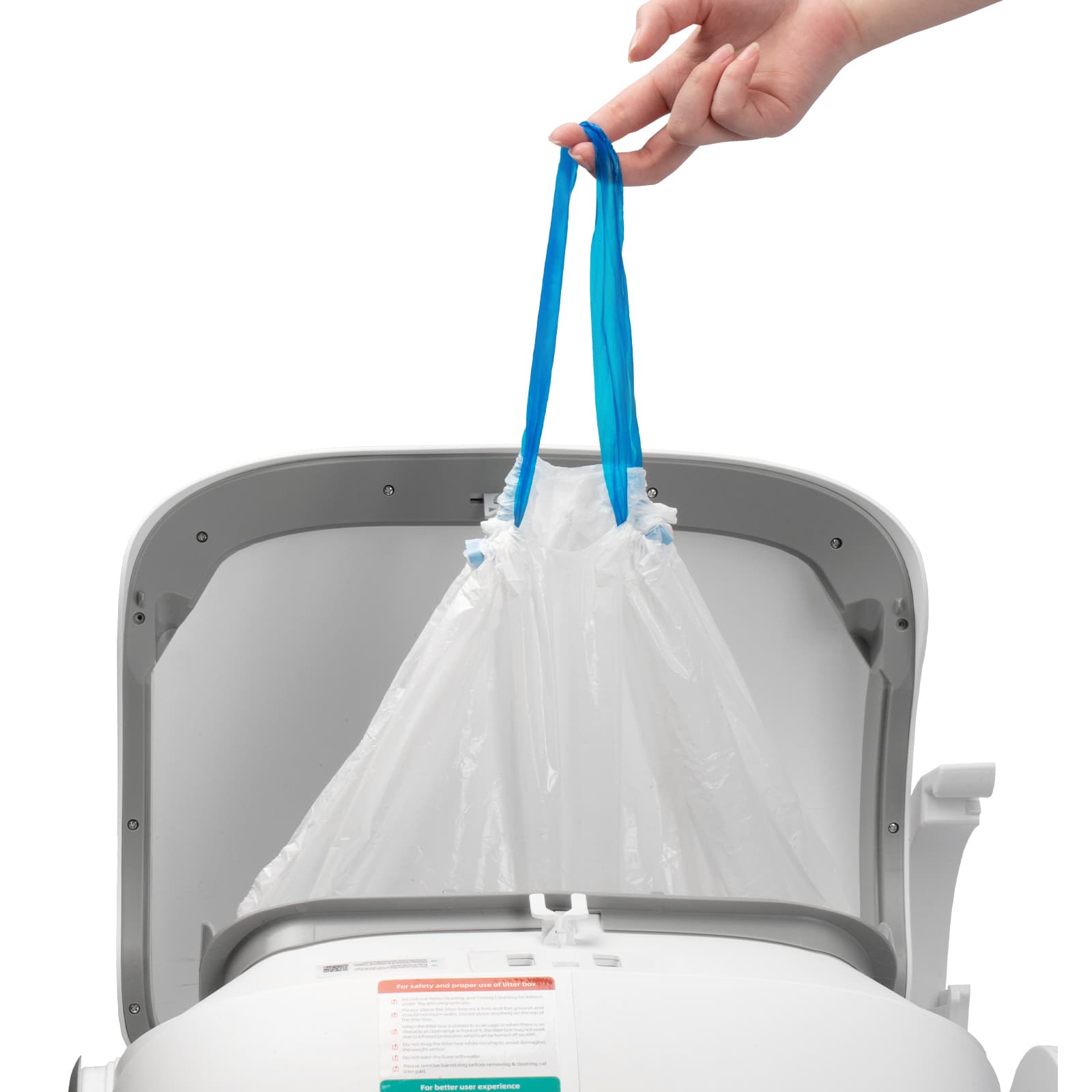 Reißfestes HDPE-Material — geruchsdicht versiegelbar.